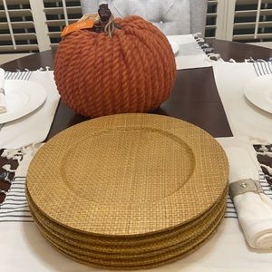 Crate and Barrel wicker chargers 13in set of four. I have 10